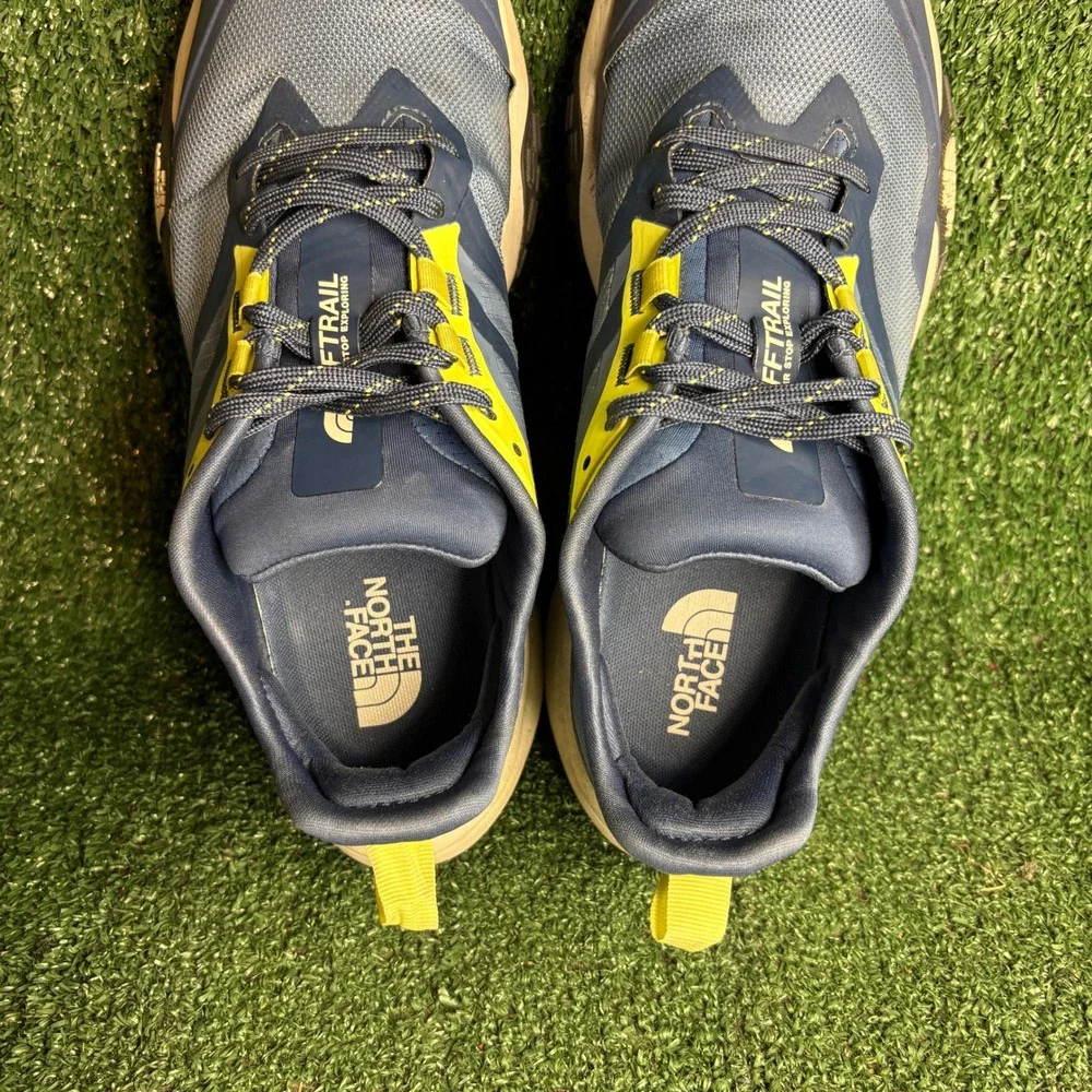 The North Face Offtrail Versa Trail Running Hiking Sneaker Blue Yellow Mens 10